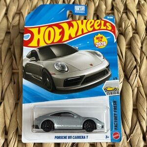 Porsche 911 Carrera T Gray Sports Car Hot Wheels Hotwheels Porsch New 2026